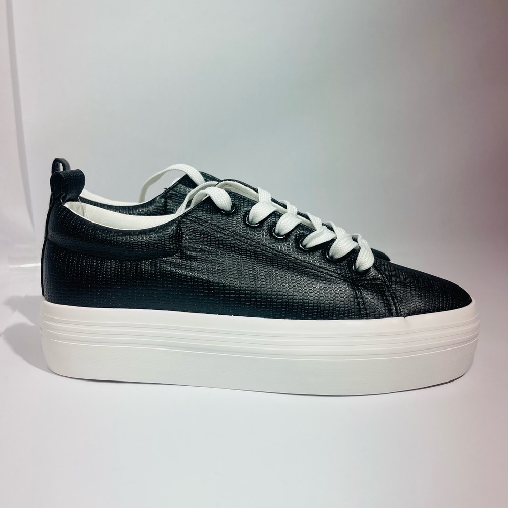 Diadora Black and White Platform Sneakers